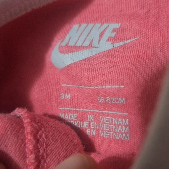Nike pink and White Kids Pajama Set - Picture 3 of 3